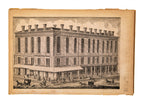 group of rare original and seldom seen engravings of downtown chicago buildings from the 1850s