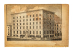 group of rare original and seldom seen engravings of downtown chicago buildings from the 1850s