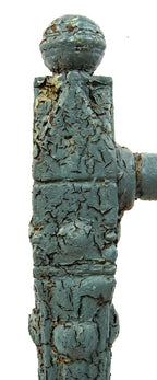 two matching highly sought after 19th century "chicago style" ornamental cast iron dearborn foundry exterior newel posts