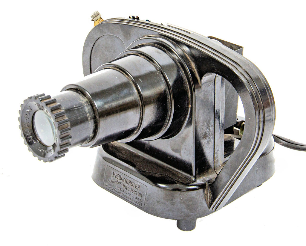 all original and fully functional american art deco style view-master junior projector with working bulb