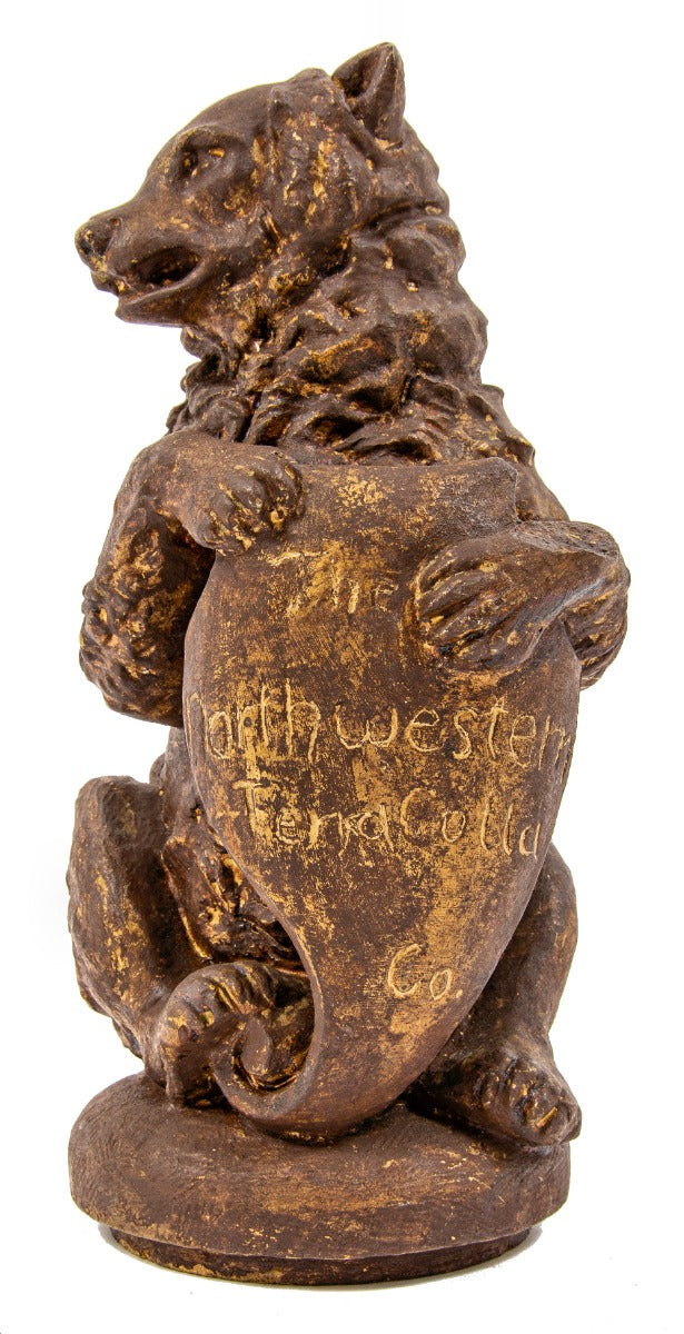 exceptionally rare late 19th or early 20th century northwestern terra cotta salesman sample featuring bear with incised shield