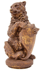 exceptionally rare late 19th or early 20th century northwestern terra cotta salesman sample featuring bear with incised shield