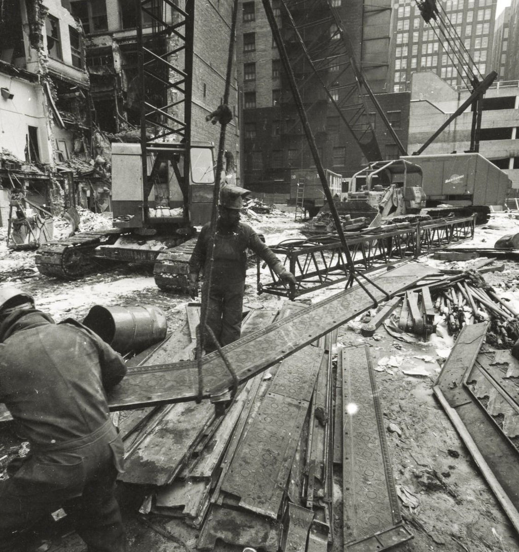 original 1894 louis h. sullivan-designed chicago stock exchange building cast iron staircase stringer executed by winslow brothers