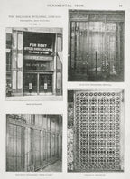 original 1895 reliance building interior ornamental cast iron elevator header fragment executed by winslow brothers