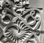 visually distinctive original 1892 exterior adler and sullivan schiller building or garrick theater terra cotta facade spandrel panel