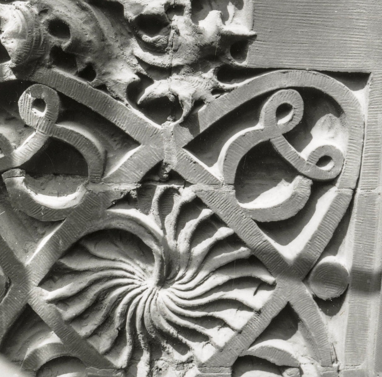 visually distinctive original 1892 exterior adler and sullivan schiller building or garrick theater terra cotta facade spandrel panel