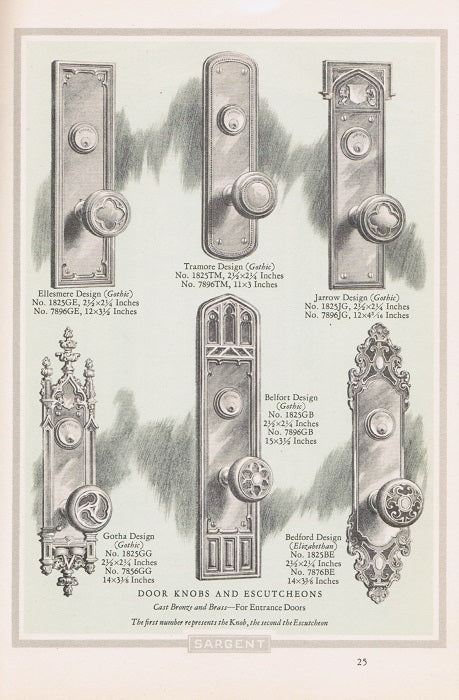 heavily illustrated c. 1927 sargent and company's "hardware for utility and ornamentation" softbound catalog