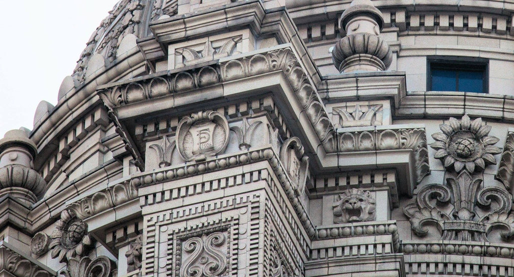 original oversized mounted foundry pattern for ornamental bronze jewelers building elevator cage panel