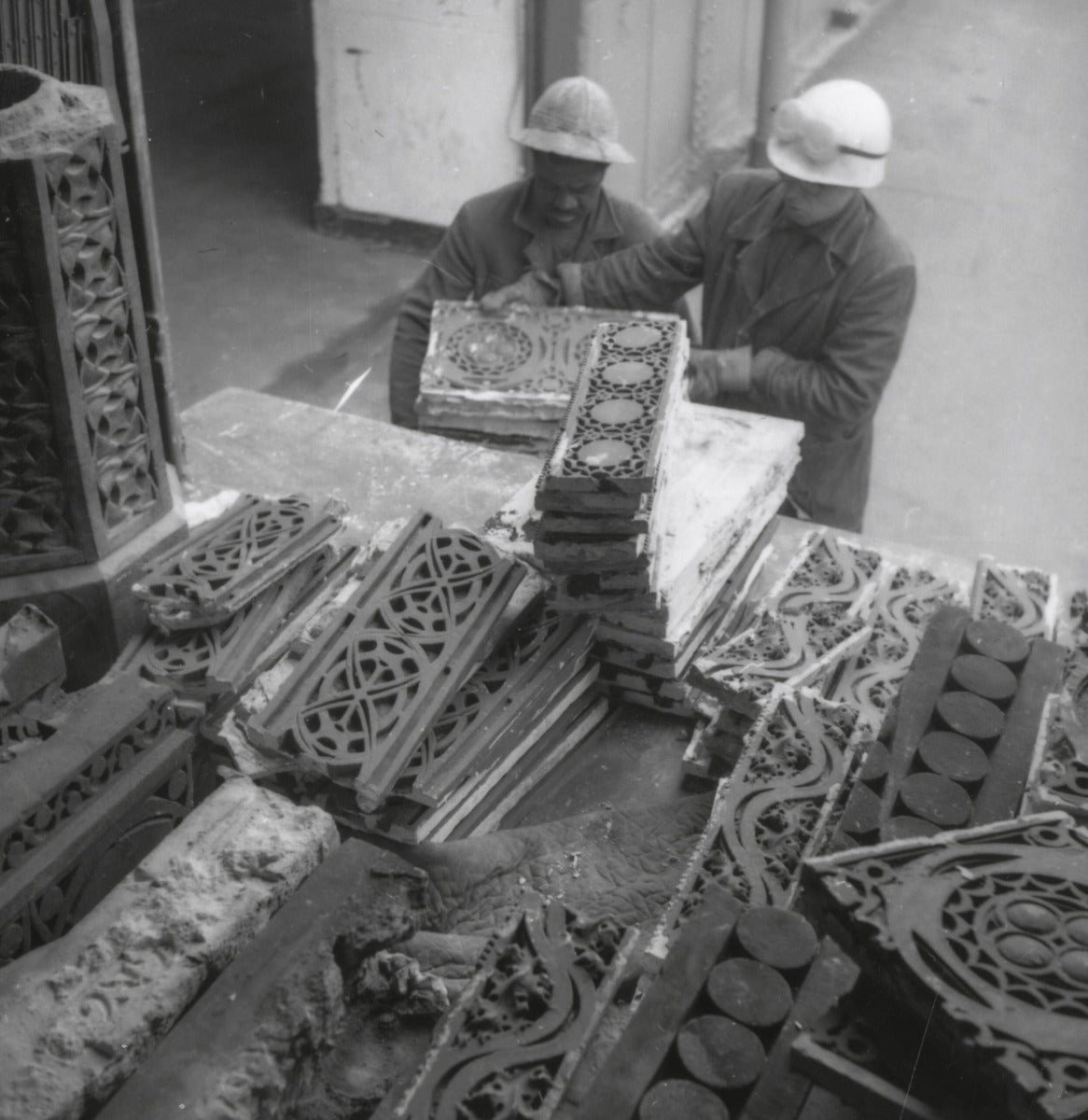 original 1892 schiller building or garrick theater cast plaster ornament designed by louis sullivan or frank lloyd wright