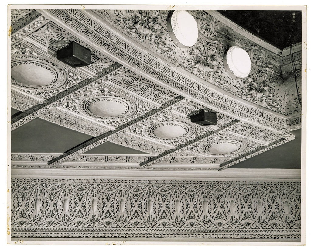 original 1892 schiller building or garrick theater cast plaster ornament designed by louis sullivan or frank lloyd wright