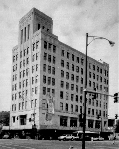 original mounted photographic image of west town state bank building from the office of mundie and jensen