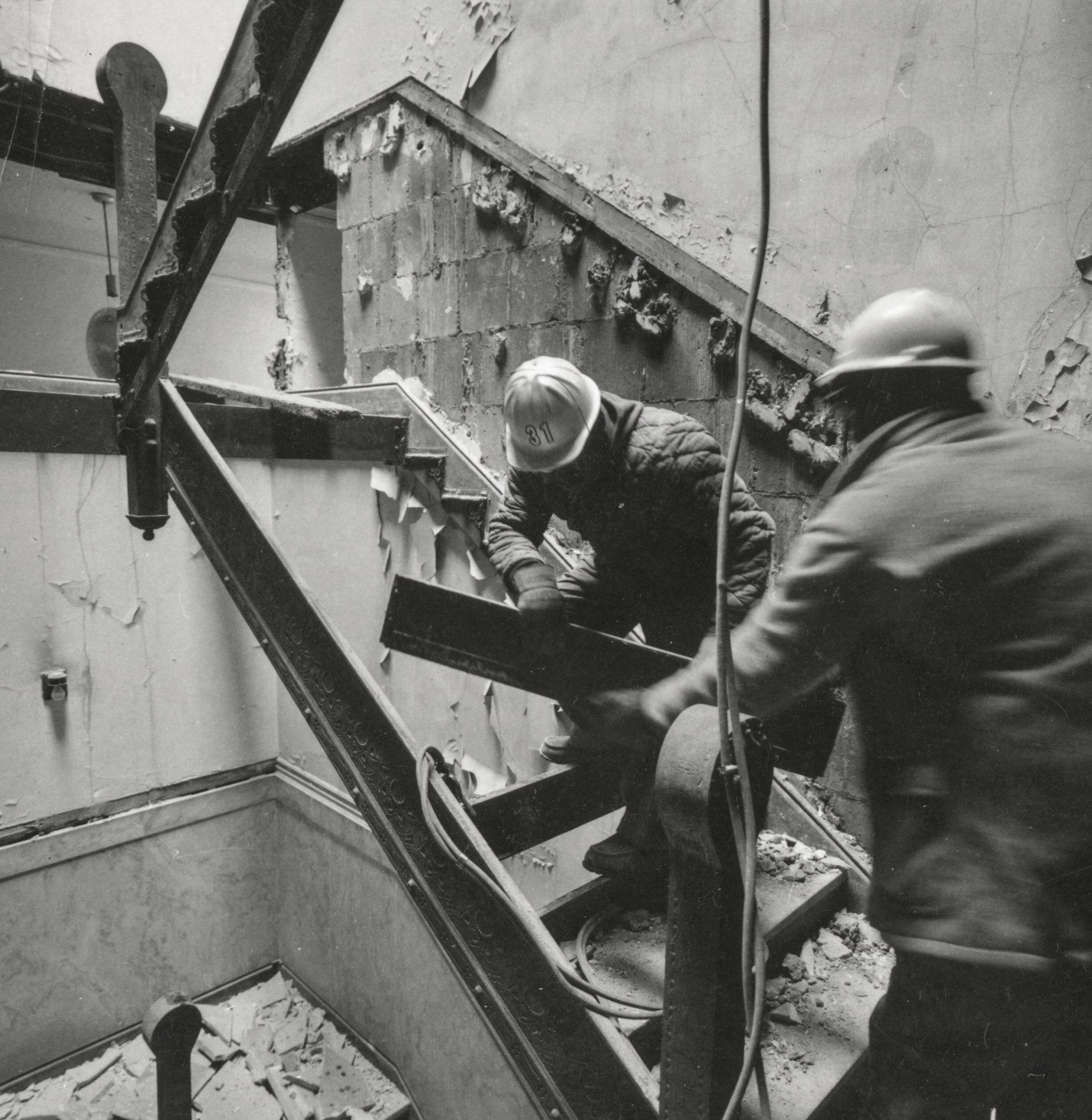 louis h. sullivan-designed original copper-plated ornamental cast iron chicago stock exchange building staircase riser fabricated by winslow brothers
