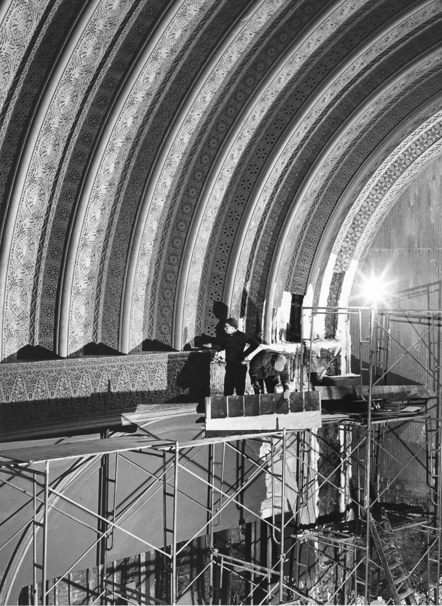 original 1892 schiller building or garrick theater cast plaster ornament designed by louis sullivan or frank lloyd wright