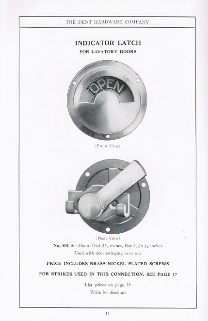 early 20th century original dent hardware company "marble and slate stall fittings and trimmings" hardbound product catalog (volume no. 2)