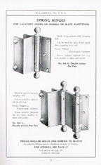 early 20th century original dent hardware company "marble and slate stall fittings and trimmings" hardbound product catalog (volume no. 2)