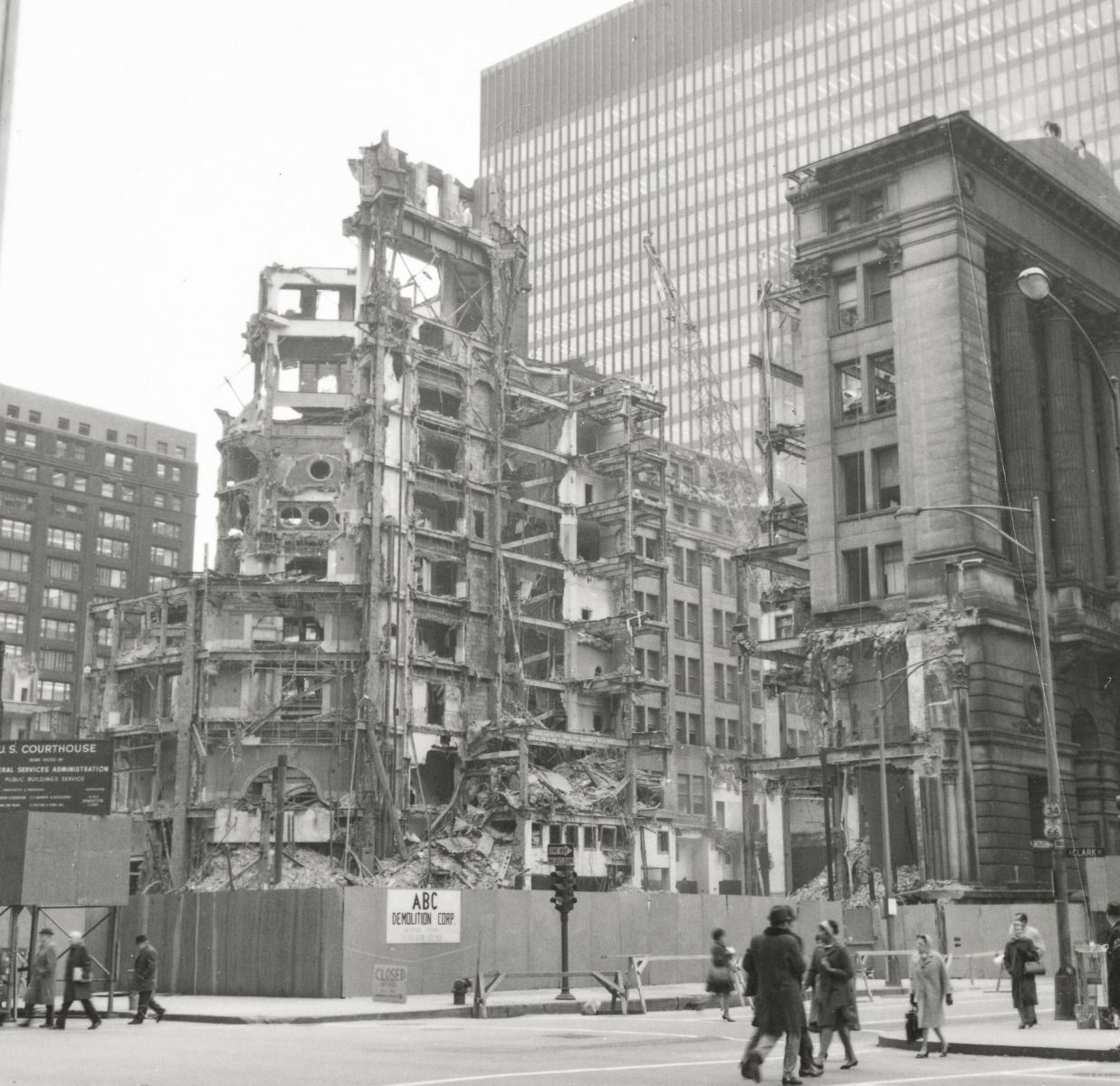 henry ives cobb-designed ornamental cast iron federal building copper-plated elevator door column fragment
