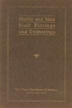 early 20th century original dent hardware company "marble and slate stall fittings and trimmings" hardbound product catalog (volume no. 2)
