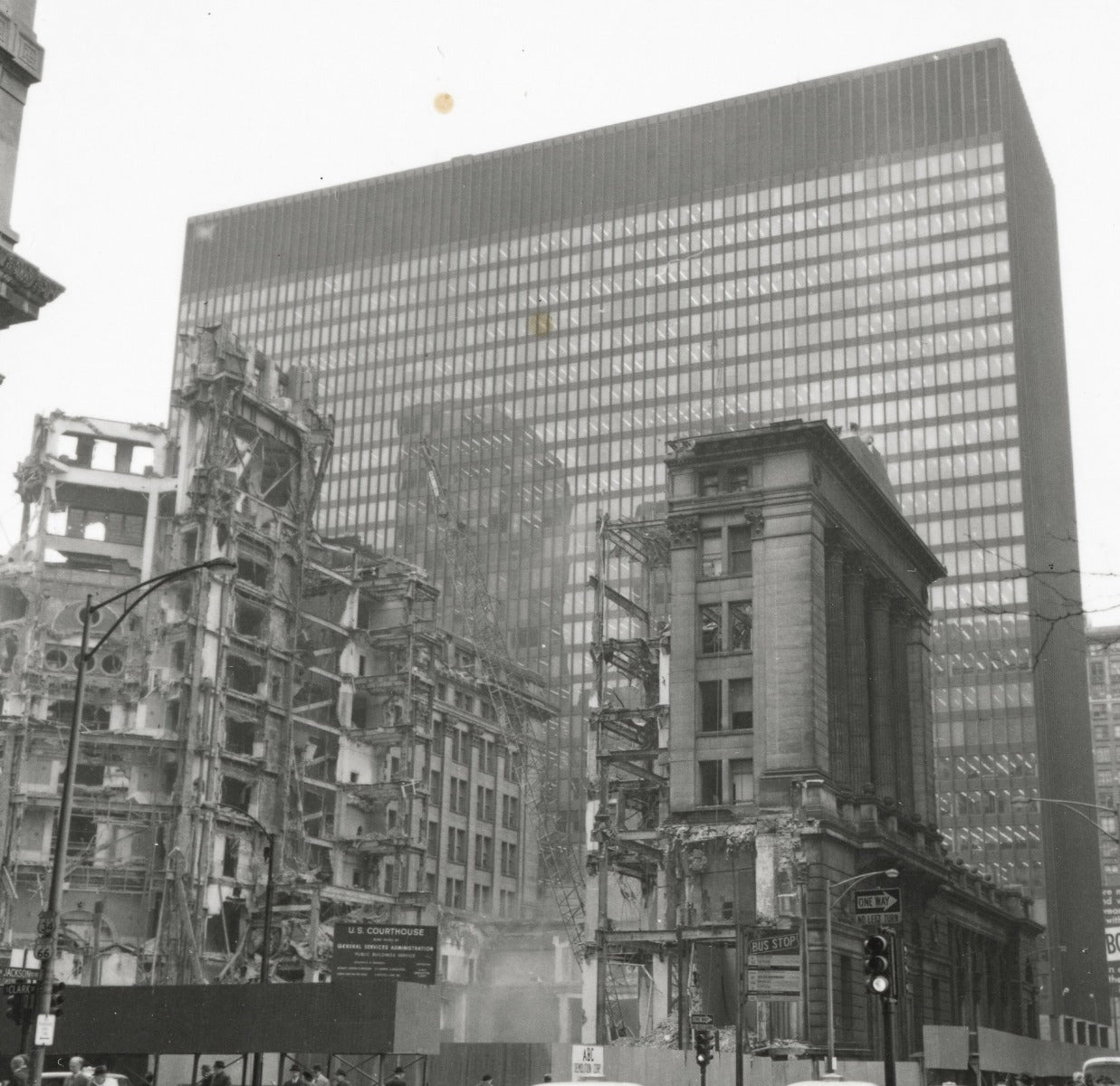 single original historically-important copper-plated cast iron elevator door ornament salvaged from henry ives cobb's federal building (1905)