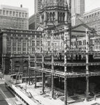 single original historically-important copper-plated cast iron elevator door ornament salvaged from henry ives cobb's federal building (1905)