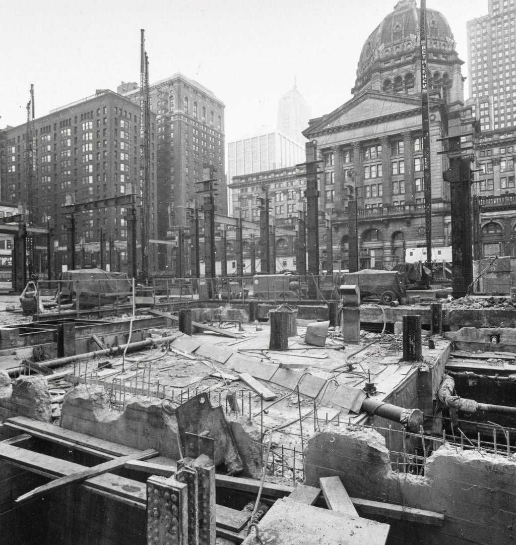 single original historically-important copper-plated cast iron elevator door ornament salvaged from henry ives cobb's federal building (1905)