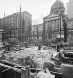 single original historically-important copper-plated cast iron elevator door ornament salvaged from henry ives cobb's federal building (1905)