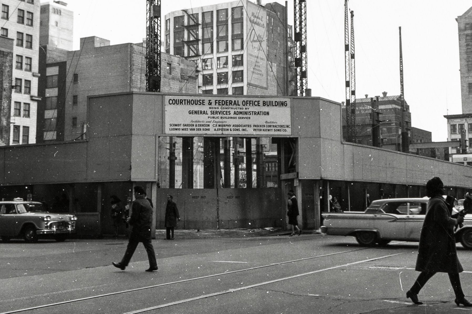 single original historically-important copper-plated cast iron elevator door ornament salvaged from henry ives cobb's federal building (1905)