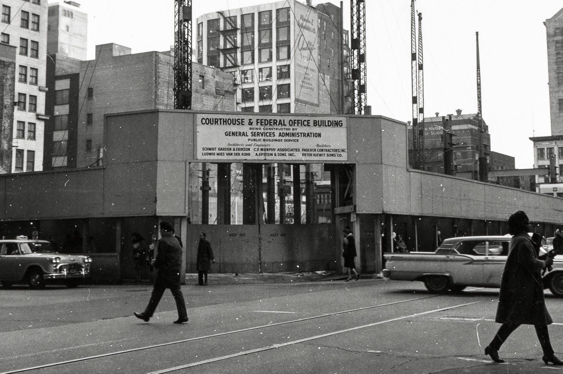 henry ives cobb-designed ornamental cast iron federal building copper-plated elevator door column fragment