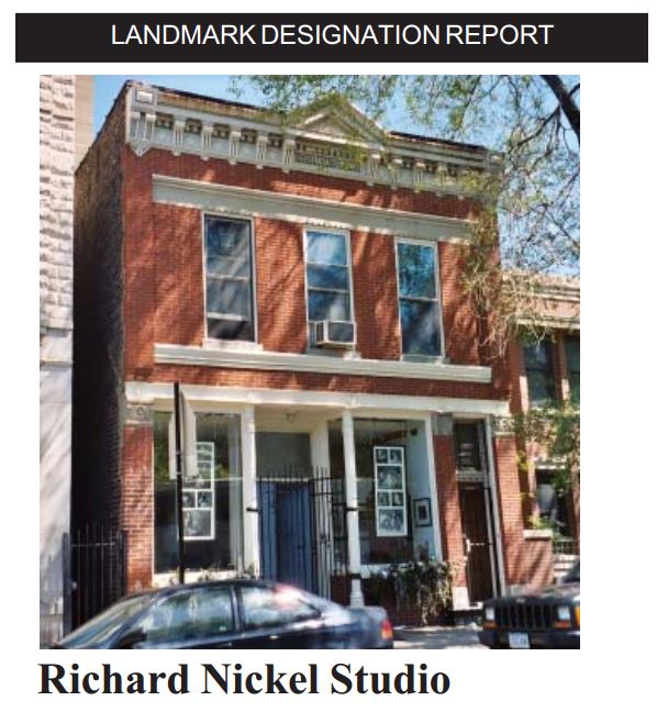 original and undated 8 x 10 signed gelatin silver print or photographic image of the monadnock building's facade taken by photographer richard nickel