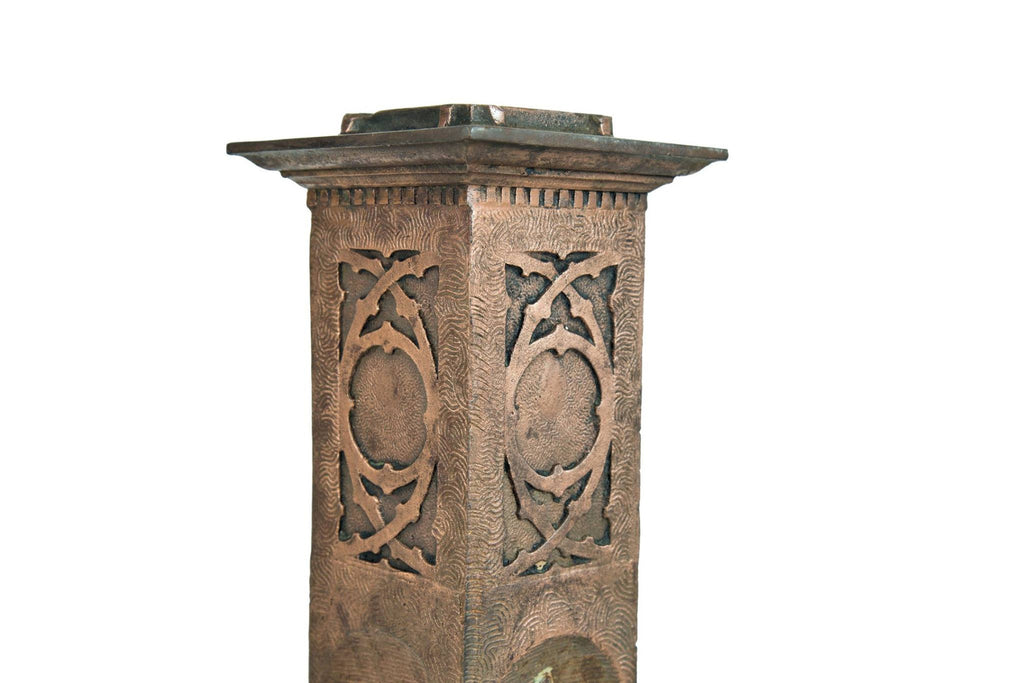 museum-quality louis sullivan-designed ornamental copper-plated cast iron wainwright building newel post