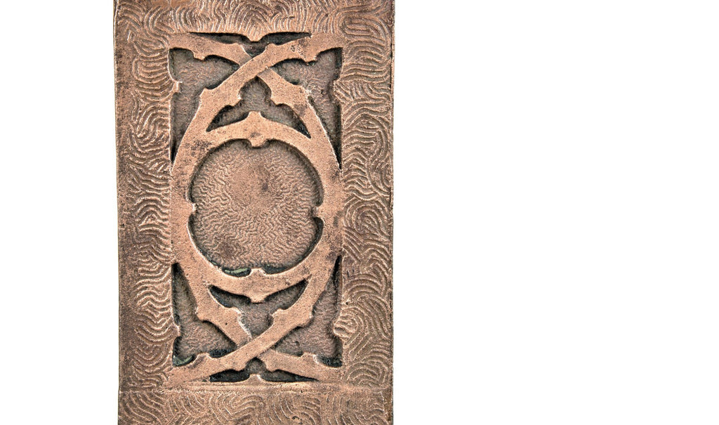 museum-quality louis sullivan-designed ornamental copper-plated cast iron wainwright building newel post