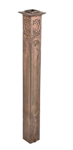 museum-quality louis sullivan-designed ornamental copper-plated cast iron wainwright building newel post