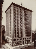 failthfully recreated louis h. sullivan-designed patinated cast bronze guaranty building (1896) wall sconce canopy