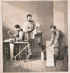 c. 1869 oversized portfolio "the carpenter and joiner and elements of handrailing" revised edition with 34 plates by robert riddell