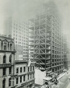 original glass fiber reinforced concrete (gfrc) marquette building (1895) exterior cornice rosette