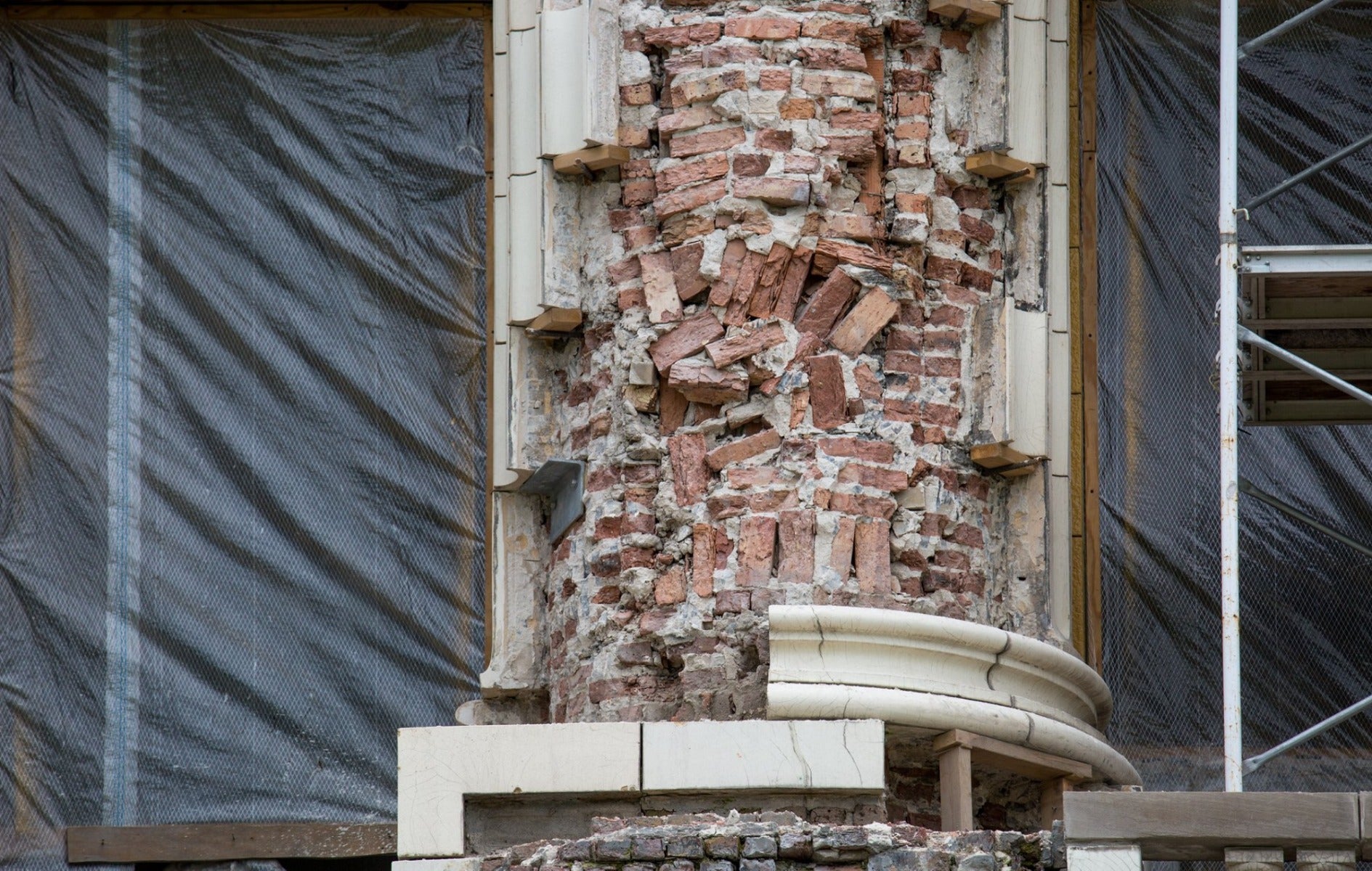 original 1914 white glazed terra cotta fluted column fragment salvaged from cook county hospital