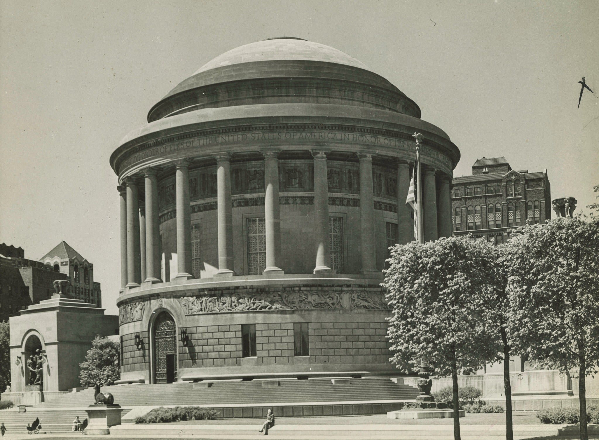 multiple original early 20th century exterior photographic images of egerton swartwout's beaux-arts style elks national memorial and headquarters building (1924-26)