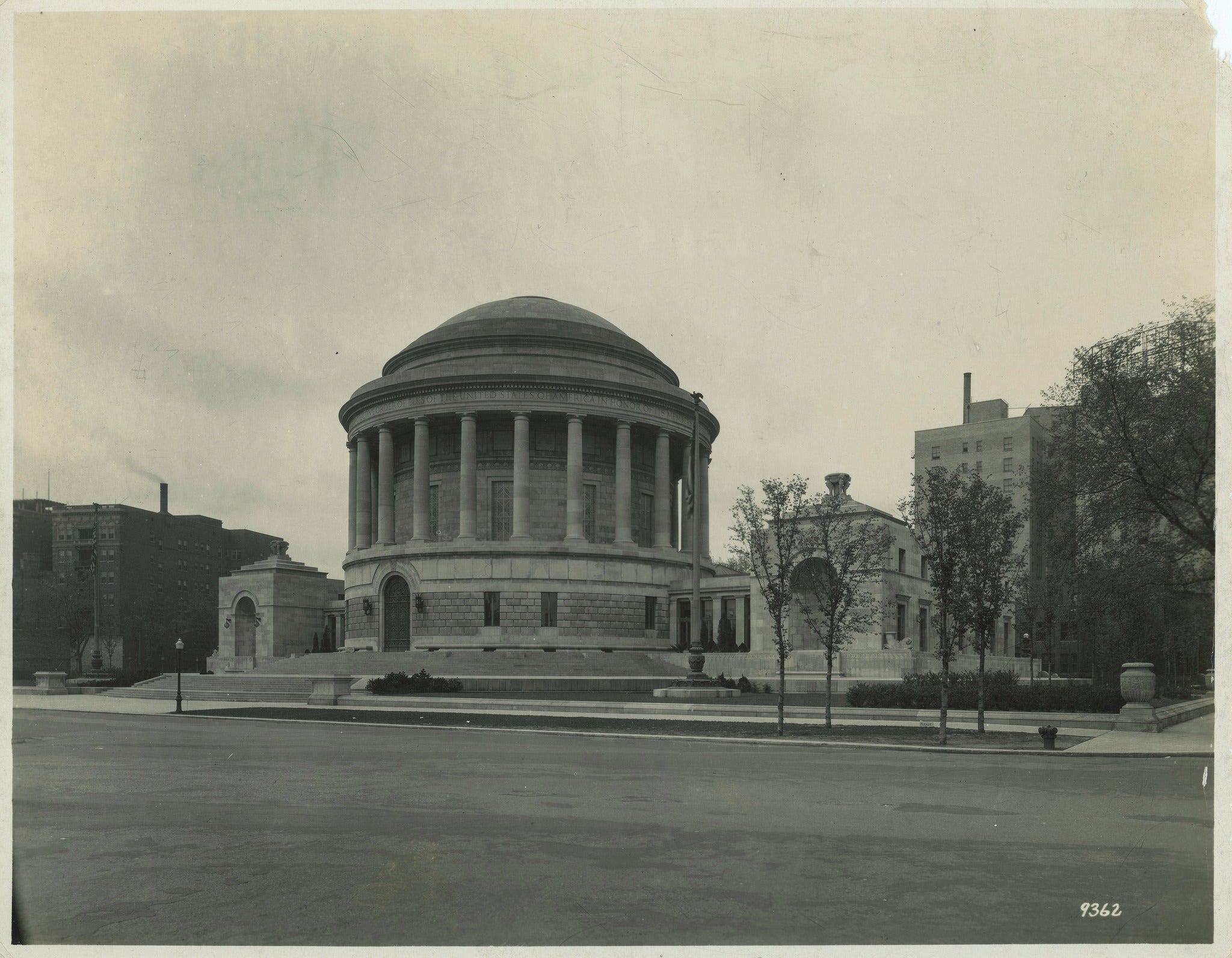 multiple original early 20th century exterior photographic images of egerton swartwout's beaux-arts style elks national memorial and headquarters building (1924-26)