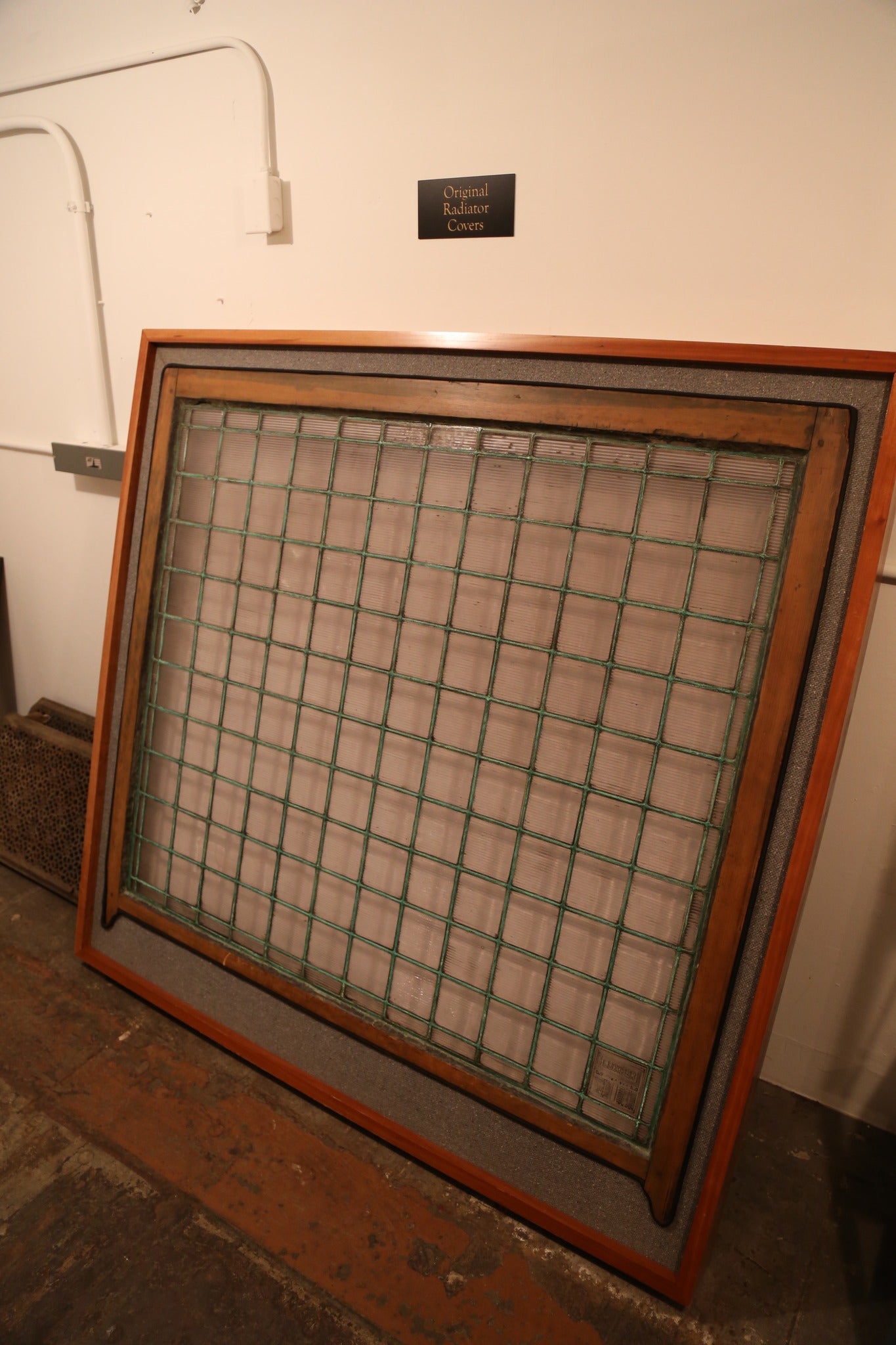 large lot of original 19th century rookery building luxfer prism glass tiles with intact sodered-joint copper caming