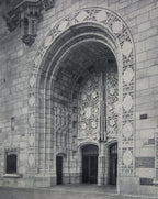 original 1925 salvaged chicago interior chicago tribune office building door hardware with integrated "letters" mailslot