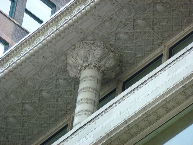 historically important original 1899 louis sullivan-designed white glazed terra cotta from schlesinger & mayer department store building