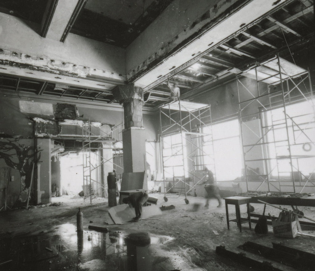 original 1893 museum-quality adler and sullivan chicago stock exchange trading room art glass skylight window