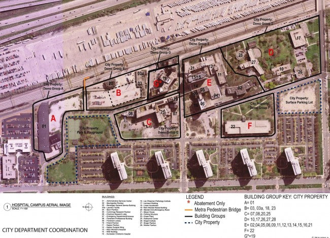 original and intact mid-20th century cast aluminum michael reese hospital exterior single-sided letter sign salvaged from a campus building facade