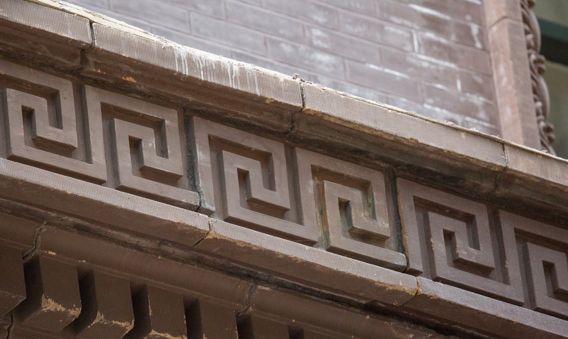 faithfully recast martin roche-designed marquette building terra cotta panel fabricated for building's restoration in 2019