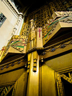 original documented c. 1933 ornamental cast bronze cincinnati times-star building interior office door monogrammed doorknob and matching rosette