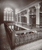 historically important solid bronze victorian-era floor grille or grate salvaged from henry ives cobb's chicago historical society building