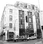 impressive c. 1920's documented american art deco style refinished ornamental cast iron mashall field & company department store perforated exterior building facade panel
