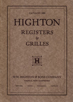 original  c. 1925 highton pocket book or booklet catalog containing several residential and commercial grilles and registers