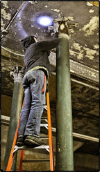 remarkable mid-1870's original and intact interior chicago commercial building corinthian style refinished cast iron capital with original oak wood post segment