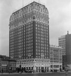 early 20th century original salvaged chicago blackstone hotel ornamental cast bronze guest room key fob with nickel-plated skeleton key