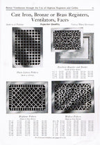original  c. 1925 highton pocket book or booklet catalog containing several residential and commercial grilles and registers